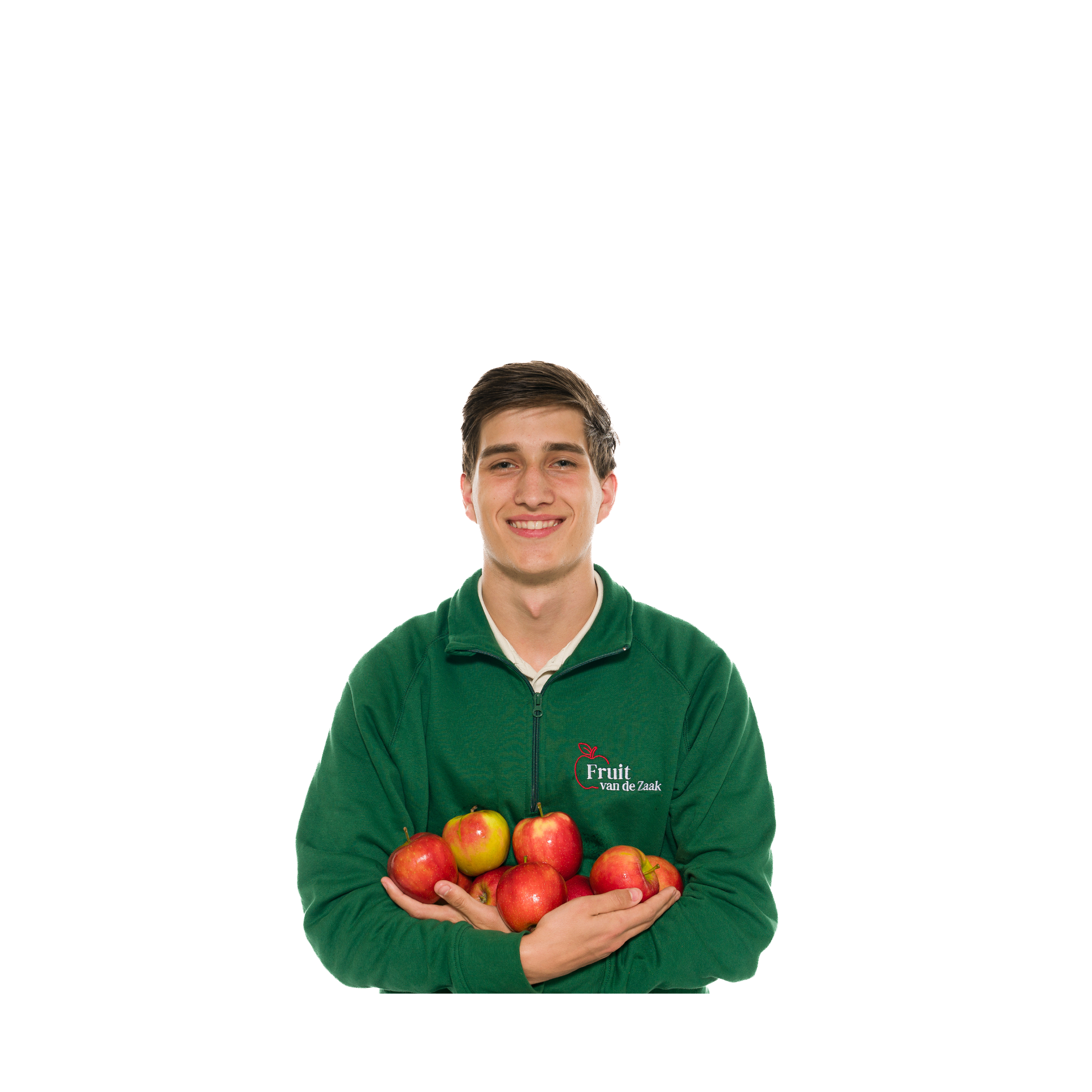 Jafeth met verse appels van Fruit van de Zaak